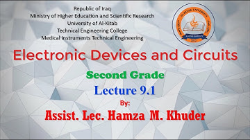 Electronic devices and circuits | 2nd grade | Lecture 9.1