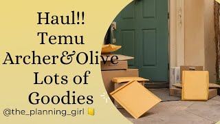 Haul!! Temu! Archer&Olive! Lots of Goodies!