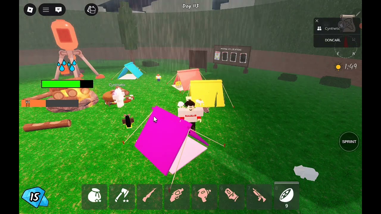 99 nights in the forest *episode 3* (Roblox) ⛺️🐻🌲🪚🪵🔨