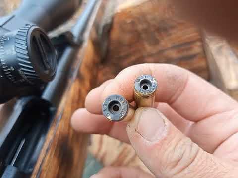 Барс 4-1 223рем отстрел на 100м,  самокрут с пулей хорнади v-max, проблемы с гильзами.