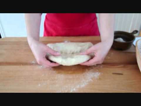 Shaping a batard or torpedo shaped loaf of bread