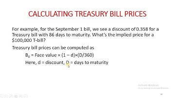 Calculating Treasury Bill Prices