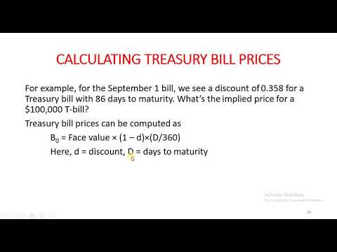 Calculating Treasury Bill