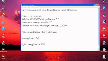Hack en . VBS Boite de dialogue en boucle
