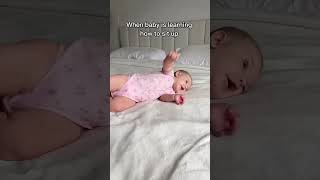 Teaching Baby To Sit Up  Funny And Cute Baby 