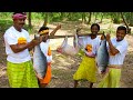 MUTTON CURRY & BIG KATLA FISH CURRY | 10KG katla fish & full mutton gravy cooking for tribe people