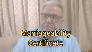 How to apply for Marriageability Certificate under the Special Marriage Act, 1954.