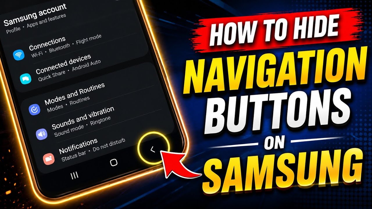 Android Hidden Button How to hide navigation buttons in samsung phone - YouTube