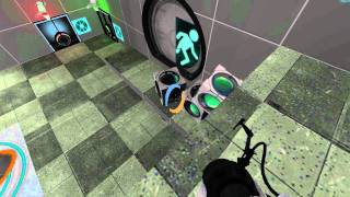 A solution of Portal 2 custom map "Encode" 1.7 by grayarea.