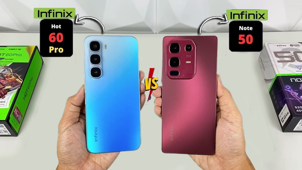 متشتريش قبل ما تشوف المقارنة دي! 😱 Infinix Note 50 ولا Hot 60 Pro ؟ مقارنة شاملة🔥