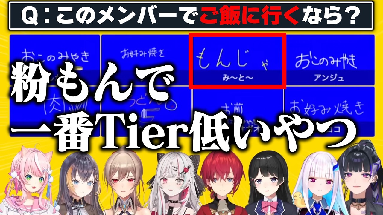 もんじゃ焼きに対して辛辣なアンジュ/ツッコミが止まらないCONCERTO DAY1メンバーの終われまテン【月ノ美兎/アンジュ/リゼ様/石神のぞみ/狂蘭メロコ/フレン/ペトラ/ナリ/にじさんじ切り抜き】