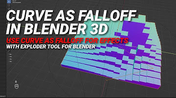 Using a Curve as falloff in Blender with Exploder Tool #b3d #blender #blender3d #mograph #motion