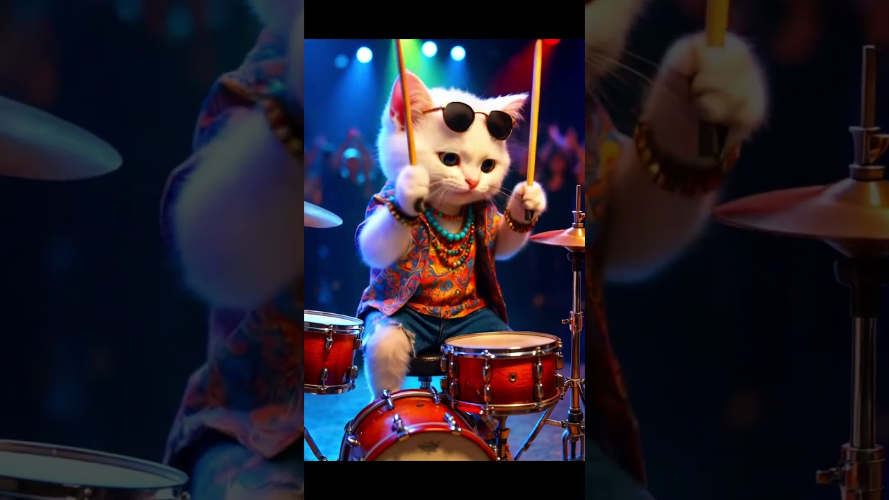 Drummer Kitten Goes WILD on Stage 😺🔥