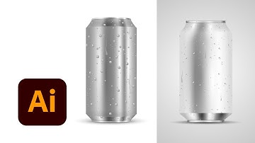 Illustrator Tutorial | How to Create Aluminum Can with Water Drop