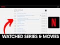 How to check viewing history on netflix  watch history netflix