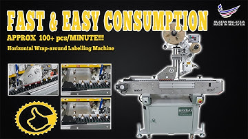 Horizontal Wrap-around Labelling Machine |Desktop Roller Chain Conveyor | Solo Labeller Technology