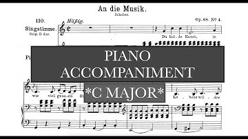 An Die Musik (Schubert) C Major Piano Accompaniment and Vocal Guide - Karaoke
