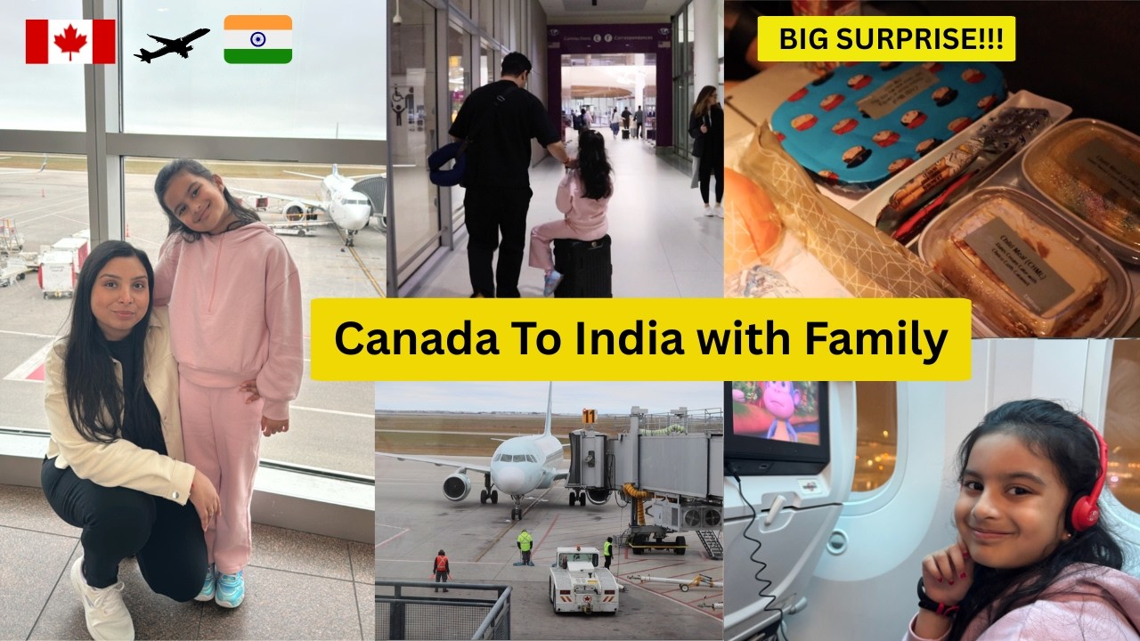 Travelling from Canada To India After 3 Years 🇨🇦✈️🇮🇳 | Flight Vlog | Emotional Moments
