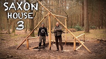 Building a Saxon House with Hand Tools: Timber Frame | Bushcraft Project (PART 3)