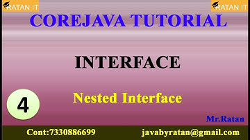Core Java Tutorial || Interface || Video -4 || Nested Interfaces || By Ratan Sir