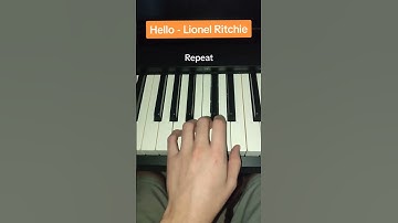 How to play Lionel Ritchie - HELLO chords on Piano