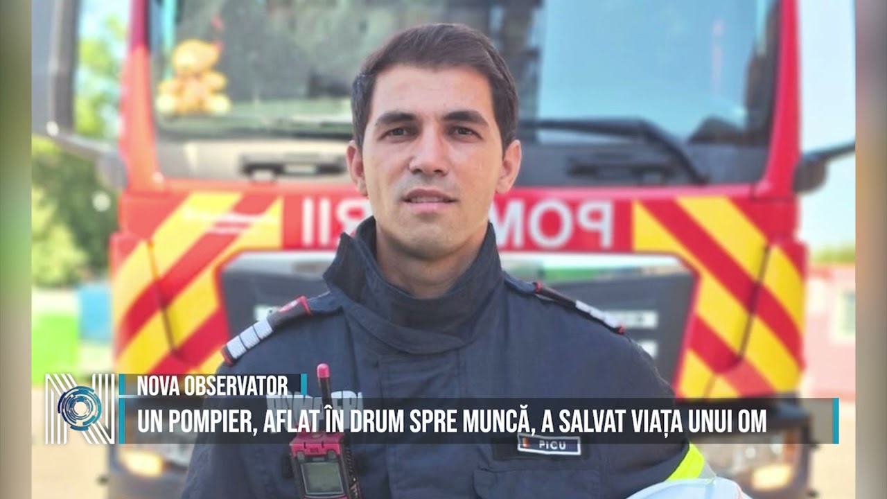 Un pompier, aflat în drum spre muncă, a salvat viața unui om 