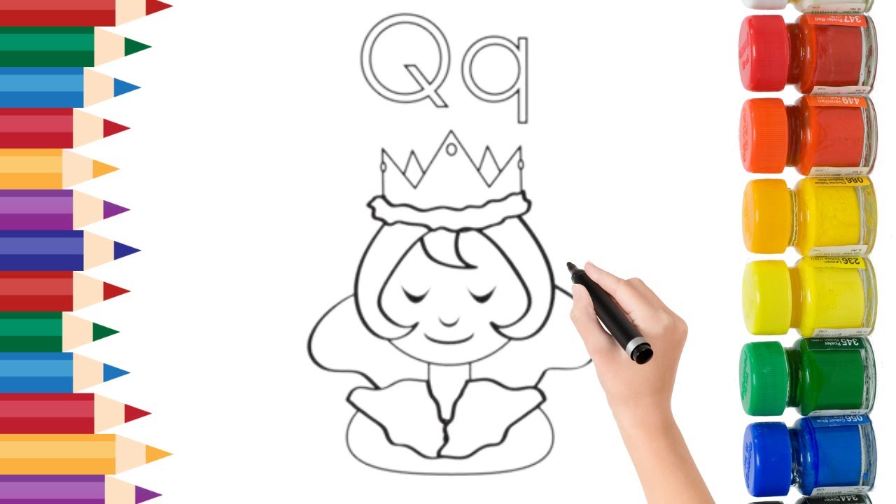 👑 Learn to Draw the Letter 'Q' for Queen | Easy Step-by-Step Tutorial | Little Sketcher ✏️🎨