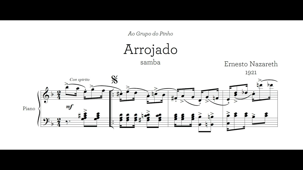 Ernesto Nazareth - Arrojado (Alexandre Dias, piano)