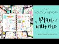Plan With Me // July Monthly Memory // Createwithmandy