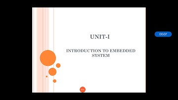 ES- Embedded Systems-TE CSE-IT Revision of Unit I