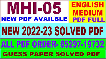 mhi 05 solved assignment 2022-23 / mhi 5 solved assignment in English / ignou ma history solved