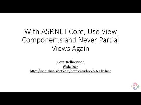 Use View Components, not Partial Views, in ASP.NET Core