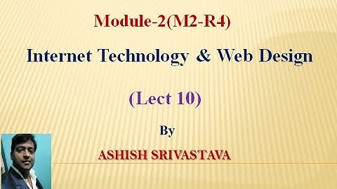 Internet Technology & Web Design (Lect 10) O Level