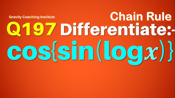 Q197 | Differentiate cos⁡{sin⁡(log⁡x)} | Derivative of cos sin log x | Differentiate cos sin log x