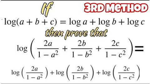 Pvt. log(2a/(1-a²)+2b/(1-b²)+2c/(1-c²))= log(2a/1-a²)+ log(2b/1-b²)+log(2c/1-c²)if a+b+c=abc