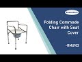 KosmoCare Premium Imported Folding Commode with Seat Cover