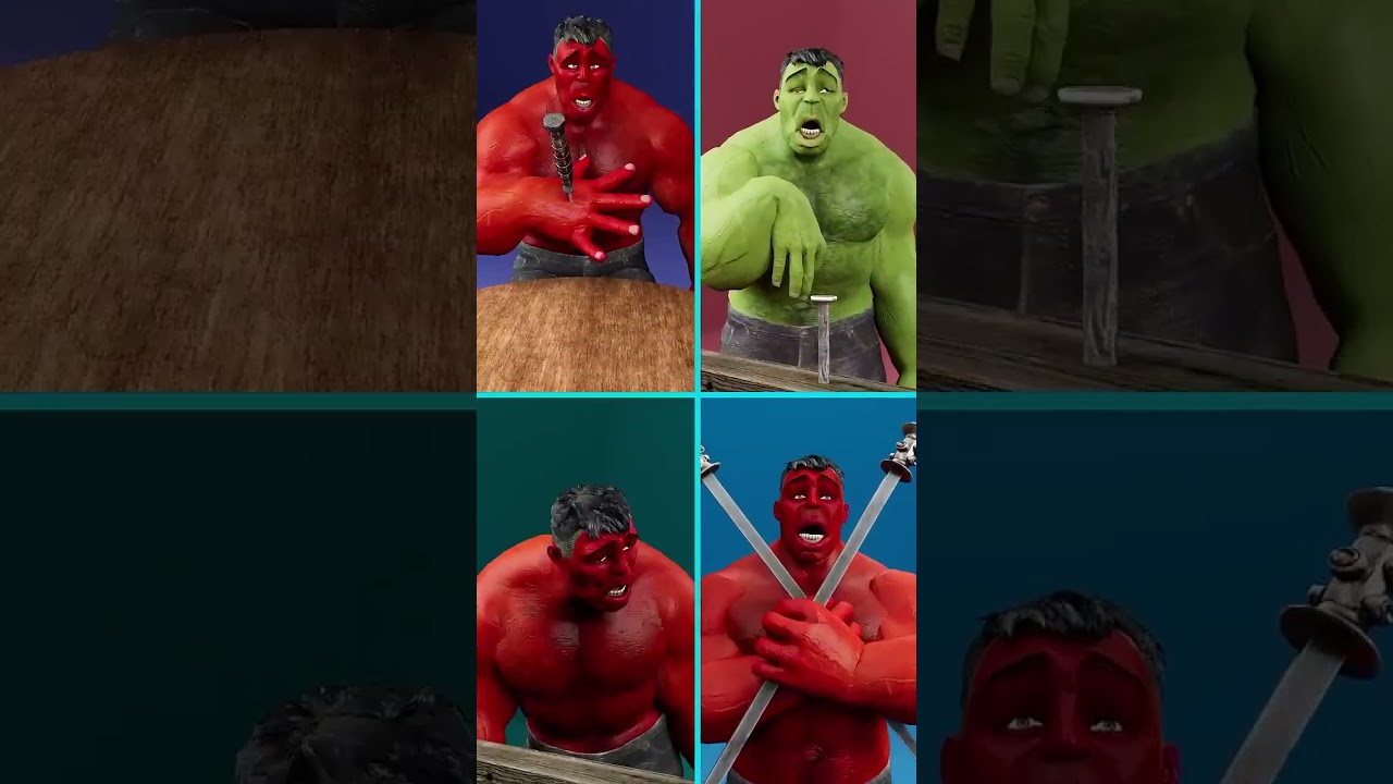 The best episodes of the Green and Red Hulk battles  ! #shorts