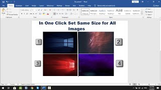 How to Make All Pictures of Same Size in Microsoft Word on Windows