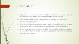 EEL6825 Pattern Recognition OCR Final Presentation Net Worth