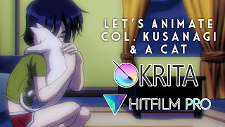 Let's Animate - Krita Kusanagi With Cute Cat