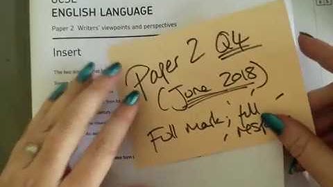 English Language Paper 2 (June 2018- a full mark, full response)