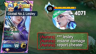 SAVAGE!! GLOBAL LESLEY NEW UPDATE BEST BUILDS & EMBLEMS!!🤫🔥 (MUST TRY)