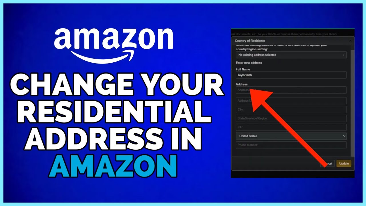 How To Change Your Residential Address In Amazon YouTube