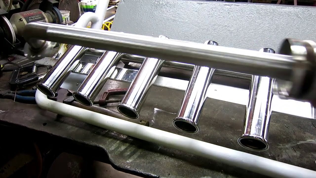 DIY SS Leaning Post Rod Holders and SS Wind Screen Frame For the