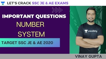 Questions Number System | Target SSC JE & AE 2020 | Vinay Gupta