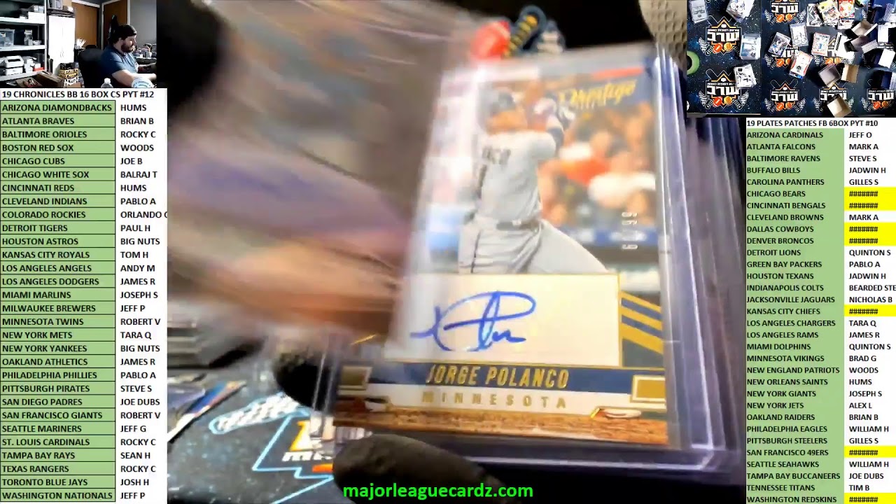 Major League Cardz Live Stream Box & Case Sports Card Breaks YouTube