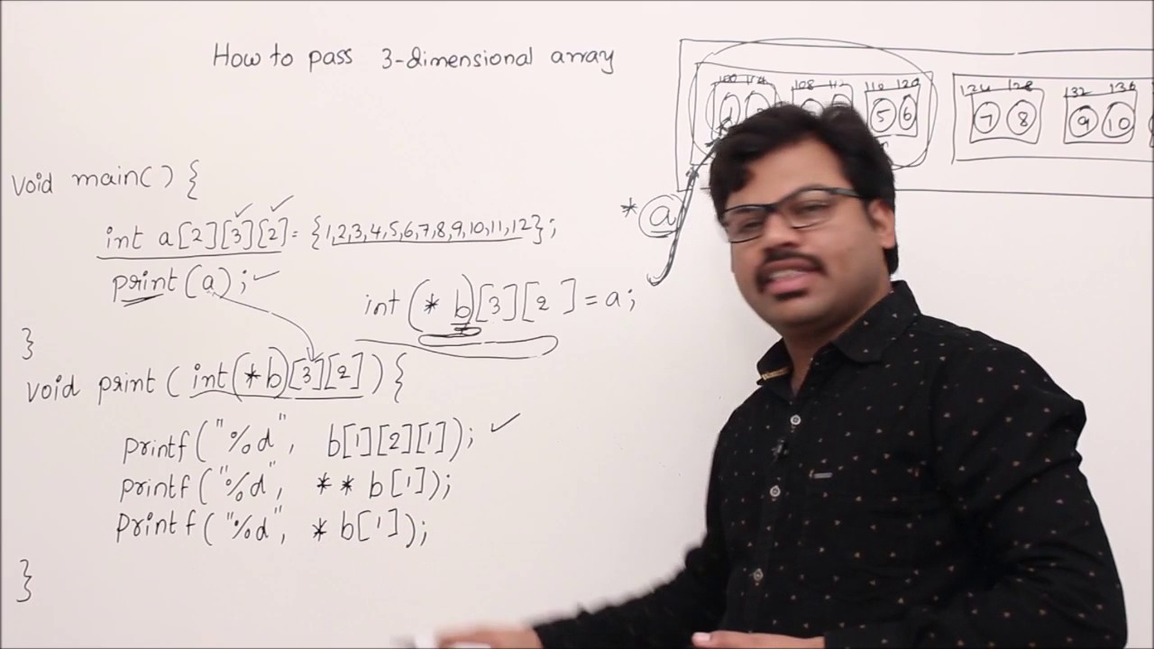 Passing three dimensional arrays - YouTube
