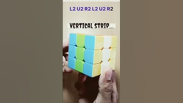 Make vertical stripes best algorithm #shorts #youtube #rubikscube #cube #pattern #solve #vertical