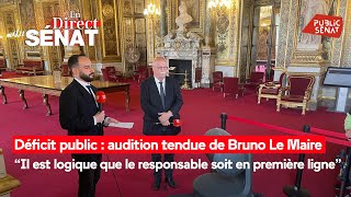 Déficit public : audition tendue de Bruno Le Maire