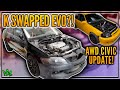 K Swapping An Evo? | Lambo Killer - 900Hp Awd Civic Update!